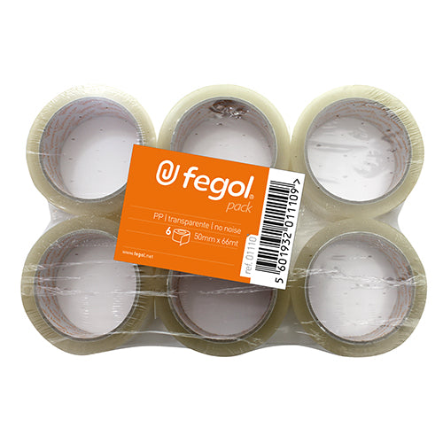 Fita Adesiva PPL Transparente 50mmx66m Pack6