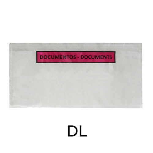 Envelopes "Contem Documentos" Adesivo Transp DL Emb.250