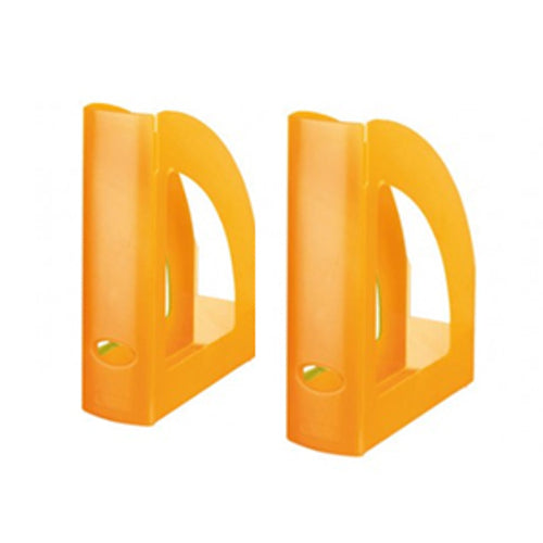 Porta-Revistas Plástico Laranja Translúcido