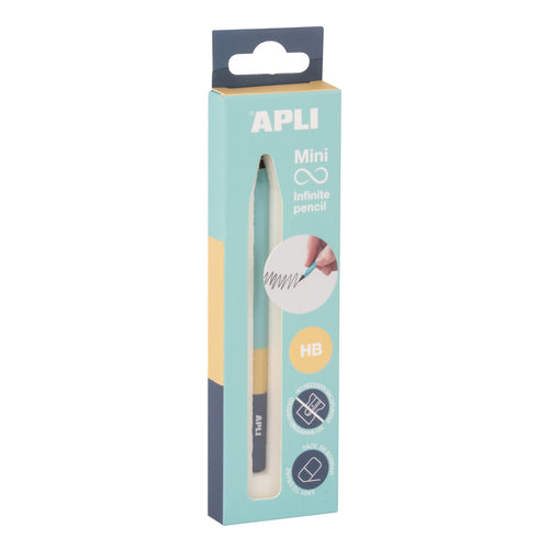 Mini Lápis Infinito Apli HB + Recarga Azul Céu 19961