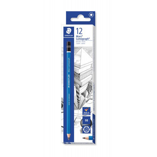 Lápis Grafite Staedtler Mars Lumograph 100-9B Cx.12