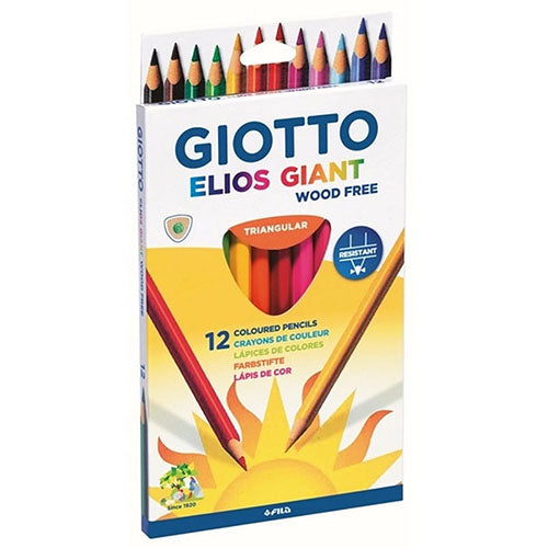 12 Lápis Cor Jumbo Elios Giant