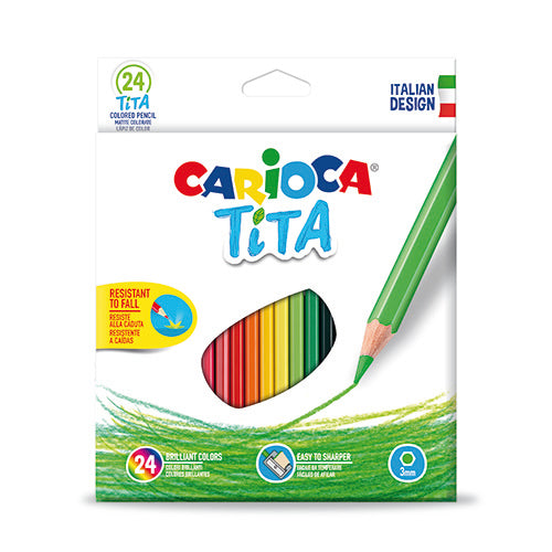 24 Lápis Cor Longos Carioca Tita