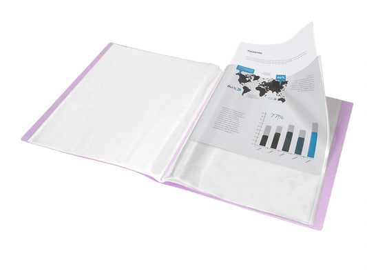 Portfólio A4 30 Bolsas Lavanda Opaco