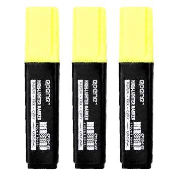 Marcador Fluorescente Epene EP10-0122 Amarelo Pack 3un