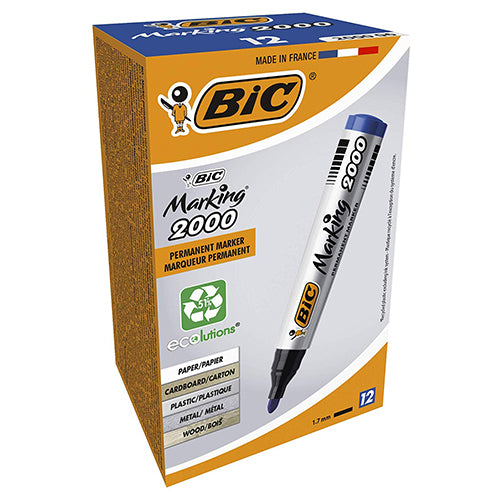 Marcador Permanente Bic Marking 2000 Azul Cx.12