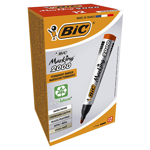 Marcador Permanente Bic Marking 2000 Vermelho Cx.12
