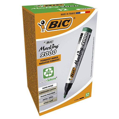 Marcador Permanente Bic Marking 2000 Verde Cx.12