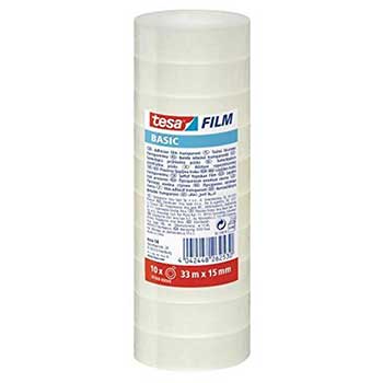 Fita Adesiva 15mmx33mts Clear Tesa Basic Pack 10