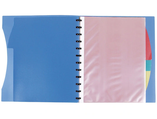 Portfólio A4 40 Bolsas, Envelope e Separadores Azul