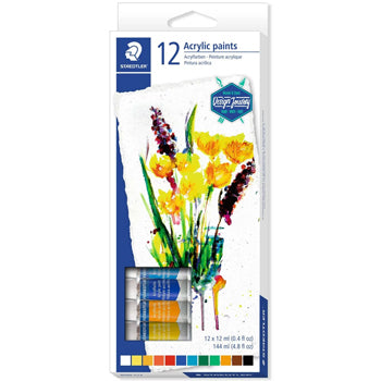 Caixa 12 Tintas Acrílicas STAEDTLER Design Journey 12ml