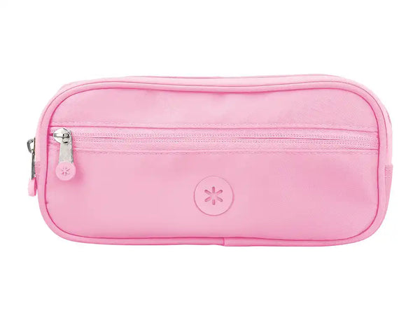 Estojo Escolar Antartik 3 Compartimentos Rosa