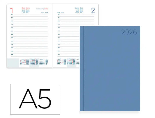 Agenda 2026 Diária Corfu 15x21cm Azul Claro