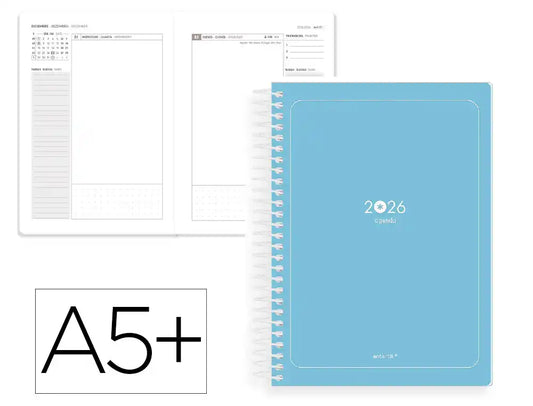 Agenda 2026 Diária Espiral Antartik Essentials A5+ Azul