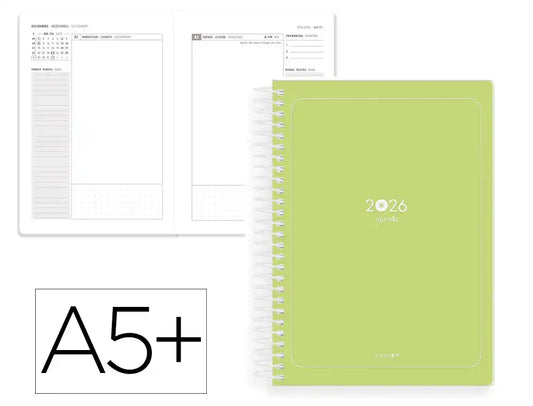 Agenda 2026 Diária Espiral Antartik Essentials A5+ Verde