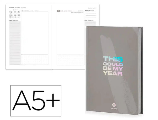 Agenda 2026 Diária Antartik My Year A5+ Cinza