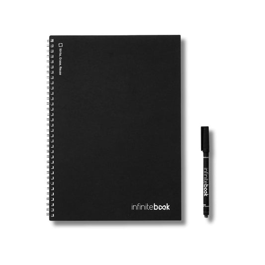 Kit Caderno Infinitebook A4 Preto Liso
