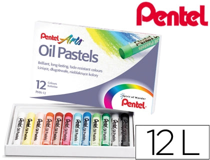 Pastel Óleo Pentel Arts 12 Cores