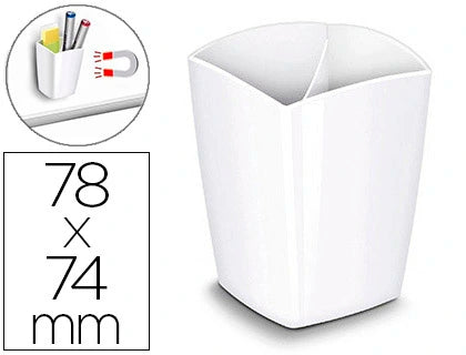 Porta Lápis CEP Magnético Branco 78x74x95mm