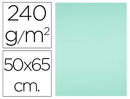 Cartolina 50X65mm 240gr Verde Menta Pack 25uni
