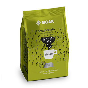 Café Cápsulas Single MOAK Descafeinado Classico 100un