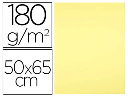Cartolina 50X65mm 180gr Amarelo Médio 25uni