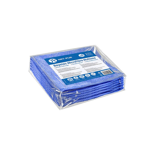 Pano Microfibra Terry 35x38cm 240g Azul Pack 5un