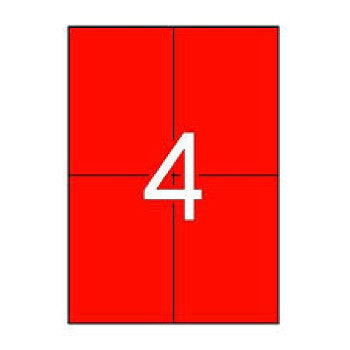 Etiquetas 105x148 Apli 20 Folhas A4 80un Vermelho