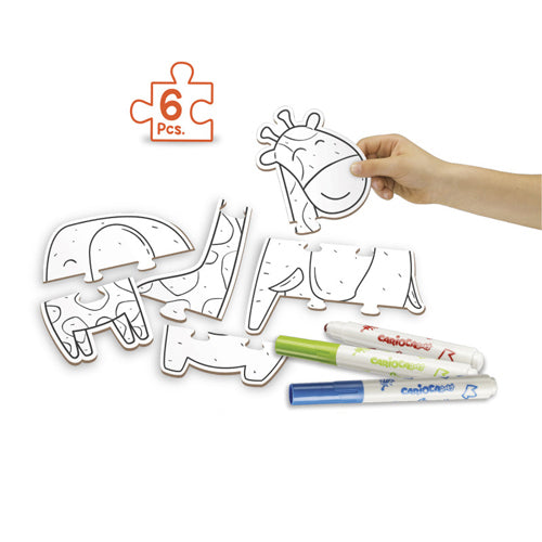 Kit Carioca Baby Puzzle Para Colorir - Animais