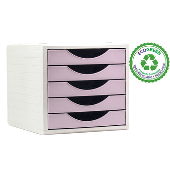 Distribuidor 5 Gavetas Rosa Pastel