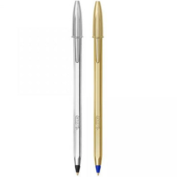 Esferográfica BIC Shine Dourado + Prateado 1mm