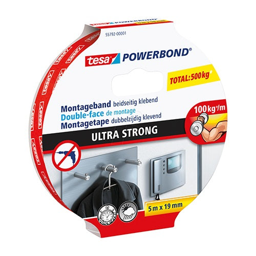 Fita Bi-Adesiva 19mmX5mt Tesa  Powerbond Ultra Forte 55792