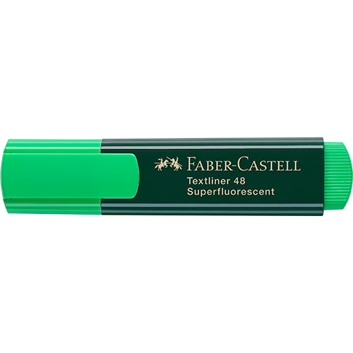 Marcador Fluorescente Faber-Castell 1548 Verde Pack 10un