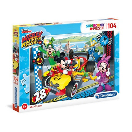 Puzzle Clementoni 104 Peças - Mickey and the Roadster Racers