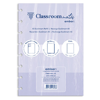 Recarga Caderno Inteligente Ambar Ecosmart A5 Xadrez 50 Fls