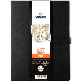 Caderno Canson Artbook 180º A5 96gr 80Fls