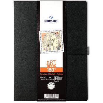 Caderno Canson Artbook 180º A4 96gr 80Fls