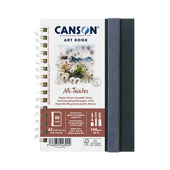 Caderno Canson Artbook Mi-Teintes A5 160gr 80 Folhas