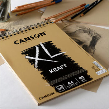 Bloco Espiralado Canson XL Kraft A4 90gr 60F