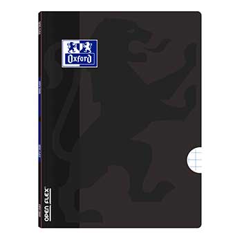 10 Cadernos A4 Agrafados Oxford Openflex Xadrez Preto 48Fls