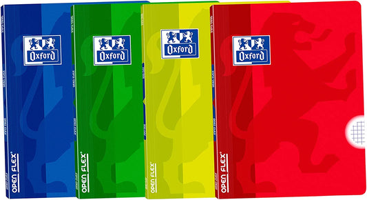 10 Cadernos A4 Agrafados Oxford Openflex Xadrez Sortido
