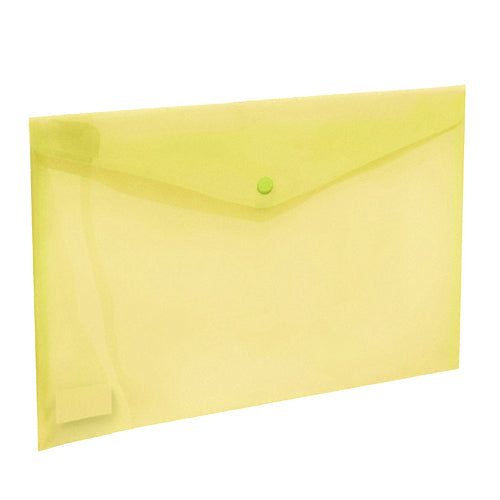 Bolsa Tipo Envelope A4 Com Mola Amarelo Translúcido