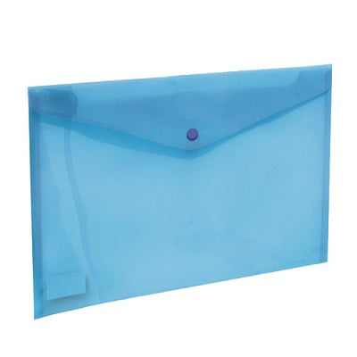 Bolsa Tipo Envelope A4 Com Mola Azul Translúcido