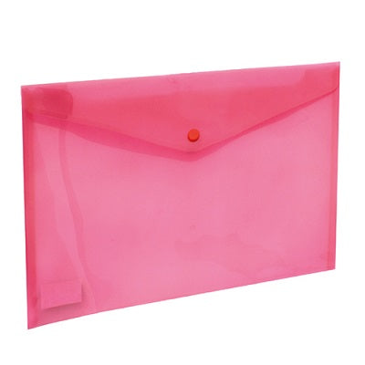 Bolsa Tipo Envelope A4 Com Mola Vermelho Translúcido