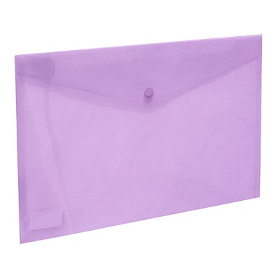 Bolsa Tipo Envelope A4 Com Mola Violeta Translúcido