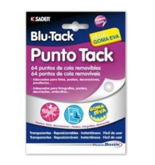 Goma Adesiva Blu-Tack Removível Transparente Punto Tack