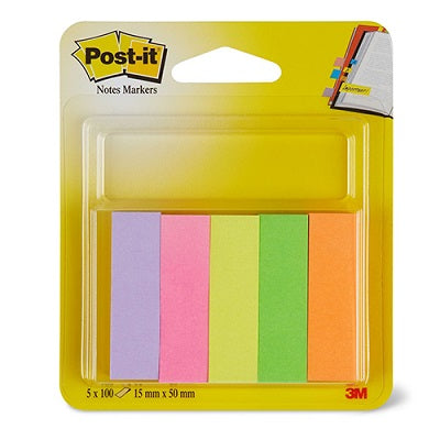 Index Aderente POST-IT 670/5 Neon (Blister 5x100Folhas)