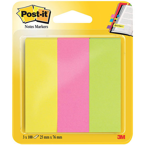 Index Aderente POST-IT 671/3 Neon (Blister 3x100Folhas)