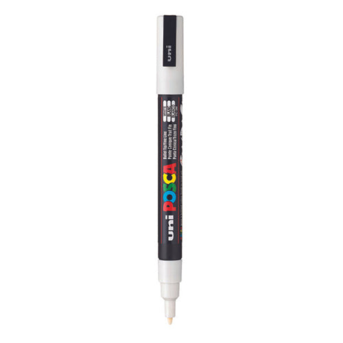 Marcador Permanente Uni Posca PC-3M Branco (Fino 0.9-1.3mm)