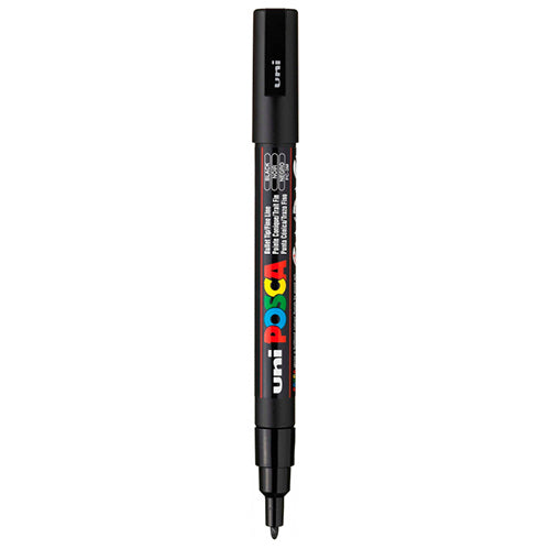 Marcador Permanente Uni Posca PC-3M Preto (Fino 0.9-1.3mm)